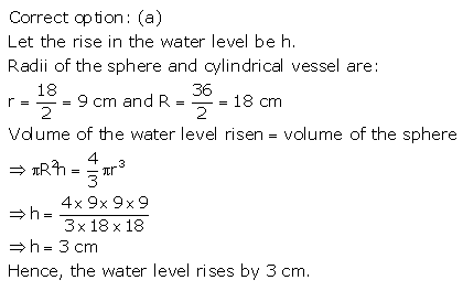 RS Aggarwal Solutions Class 10 Chapter 19 Volume and Surface Areas of Solids MCQ 10