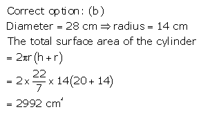 RS Aggarwal Solutions Class 10 Chapter 19 Volume and Surface Areas of Solids MCQ 40
