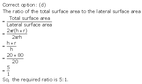 RS Aggarwal Solutions Class 10 Chapter 19 Volume and Surface Areas of Solids MCQ 43