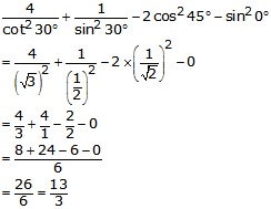 RS Aggarwal Solutions Class 10 Chapter 6 T-Ratios of Some Particular Angles Ex 6 9
