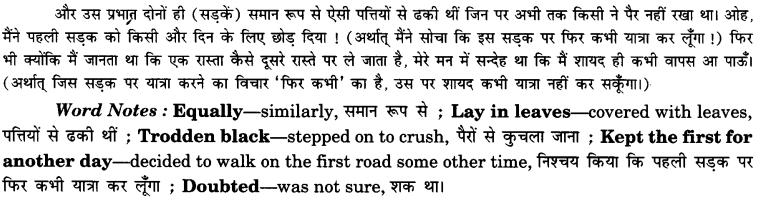 NCERT Solutions for Class 9 English Beehive Poem Chapter 1 The Road not taken 3