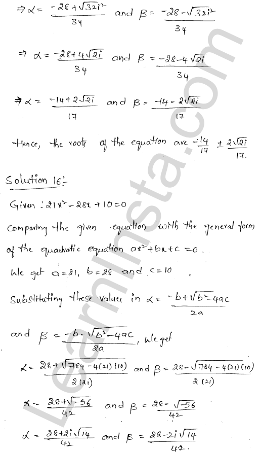 RD Sharma Class 11 Solutions Chapter 14 Quadratic Equations Ex 14.1 1.12