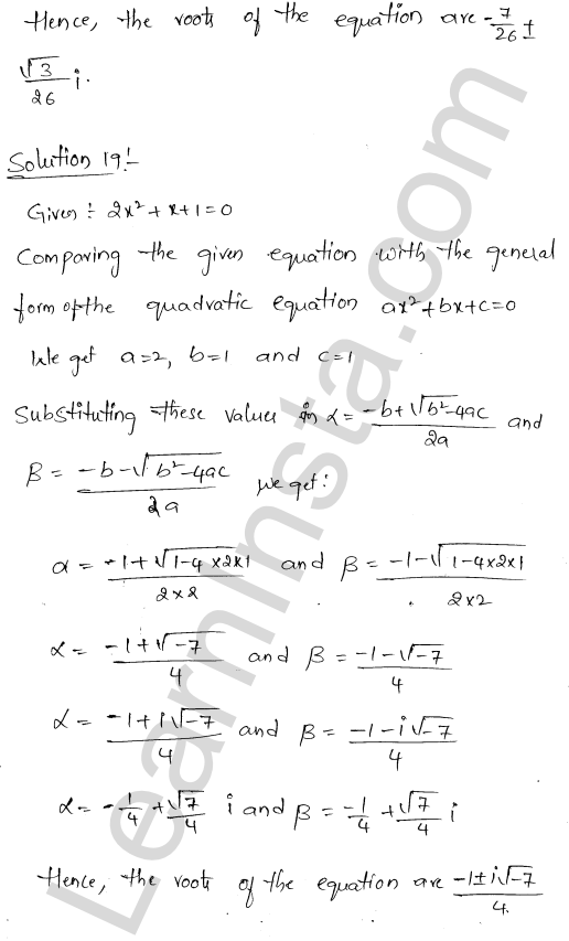 RD Sharma Class 11 Solutions Chapter 14 Quadratic Equations Ex 14.1 1.15