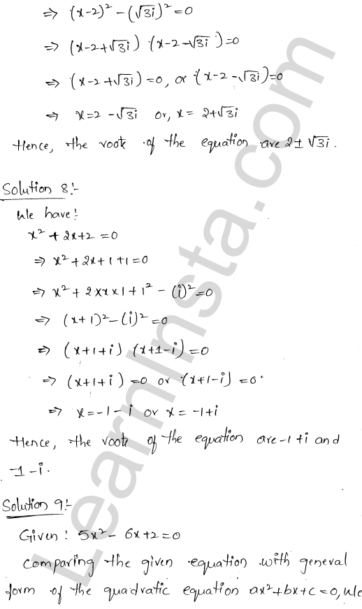 RD Sharma Class 11 Solutions Chapter 14 Quadratic Equations Ex 14.1 1.5