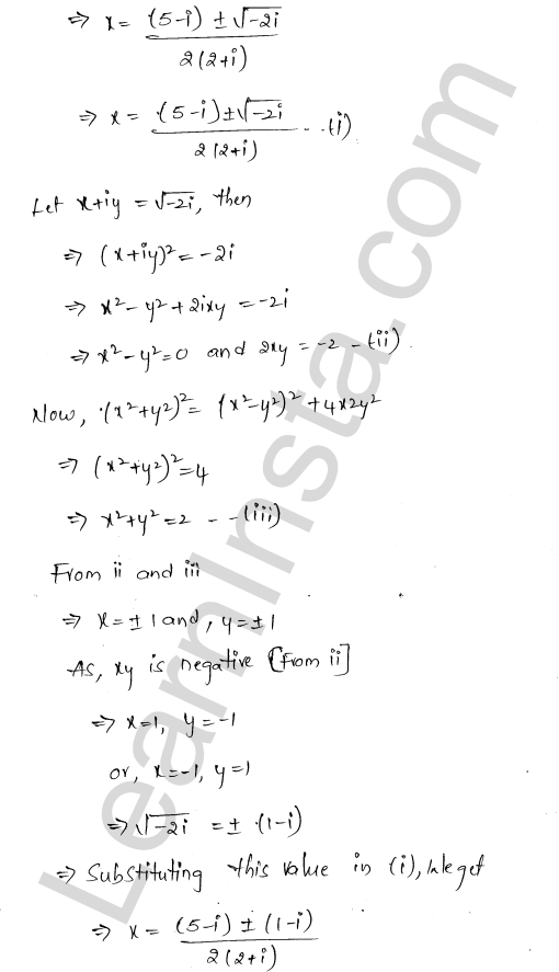 RD Sharma Class 11 Solutions Chapter 14 Quadratic Equations Ex 14.2 1.5