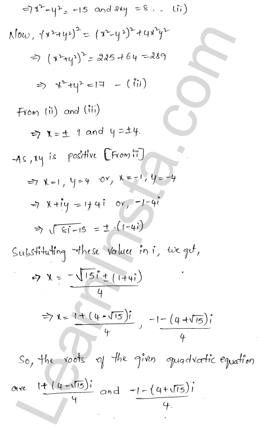 RD Sharma Class 11 Solutions Chapter 14 Quadratic Equations Ex 14.2 1.7