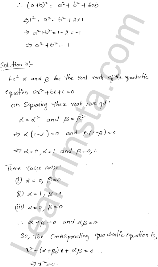 RD Sharma Class 11 Solutions Chapter 14 Quadratic Equations VSAQ 1.5