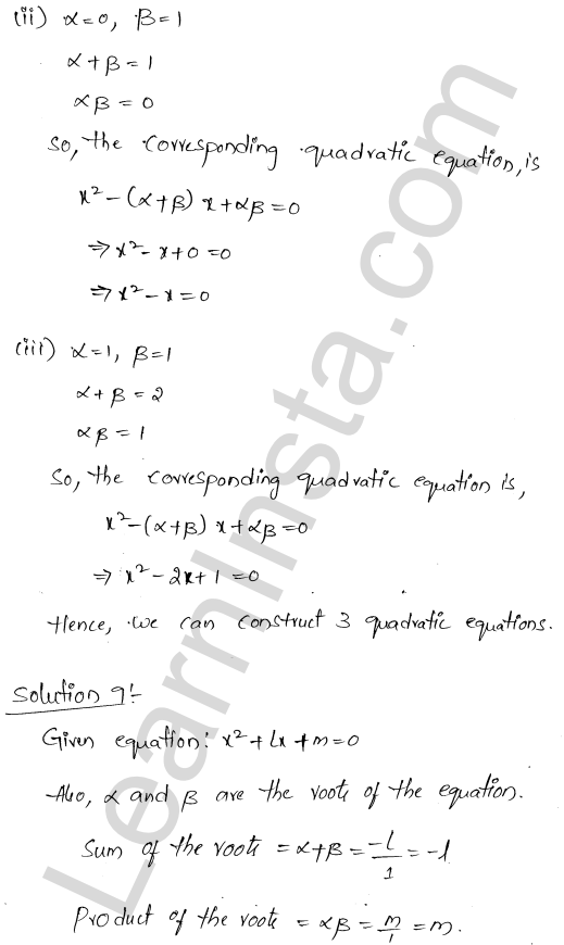 RD Sharma Class 11 Solutions Chapter 14 Quadratic Equations VSAQ 1.6