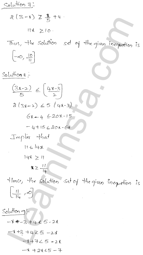 RD Sharma Class 11 Solutions Chapter 15 Linear Inequations Ex 15.1 1.4