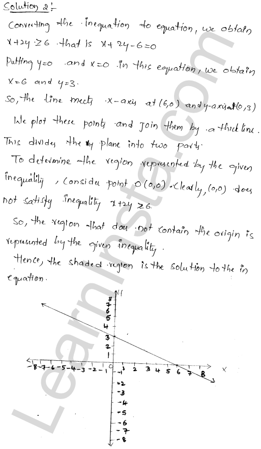 RD Sharma Class 11 Solutions Chapter 15 Linear Inequations Ex 15.5 1.2