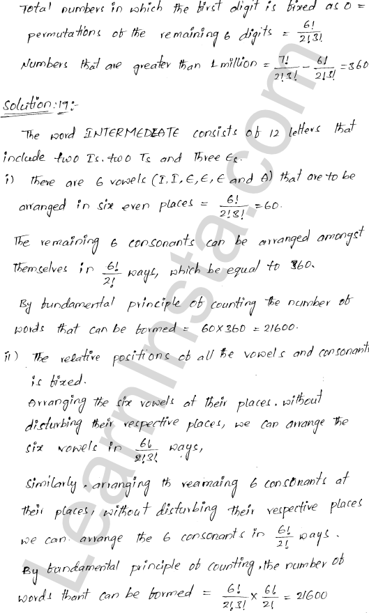RD Sharma Class 11 Solutions Chapter 16 Permutations Ex 16.5 16