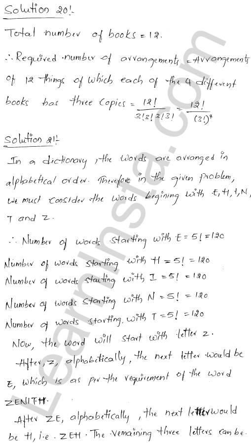 RD Sharma Class 11 Solutions Chapter 16 Permutations Ex 16.5 17