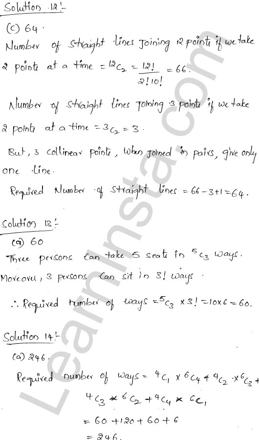RD Sharma Class 11 Solutions Chapter 17 Combinations MCQ 1.5