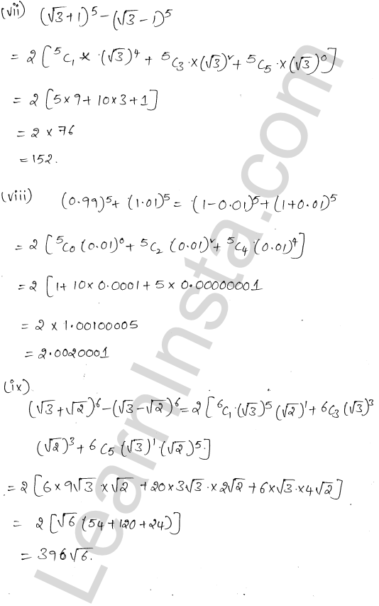 RD Sharma Class 11 Solutions Chapter 18 Binomial Theorem Ex 18.1 1.8