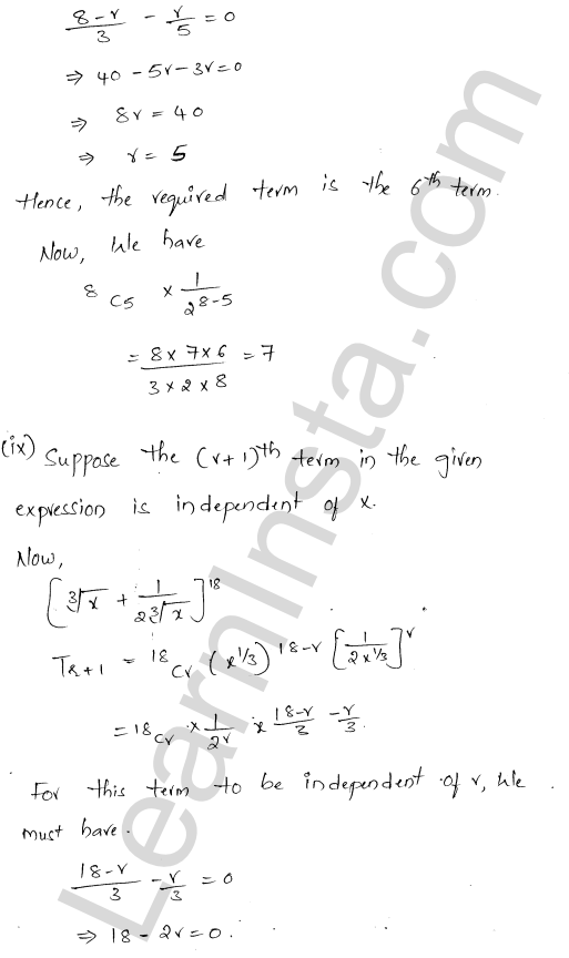 RD Sharma Class 11 Solutions Chapter 18 Binomial Theorem Ex 18.2 1.30