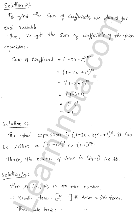 RD Sharma Class 11 Solutions Chapter 18 Binomial Theorem VSAQ 1.2