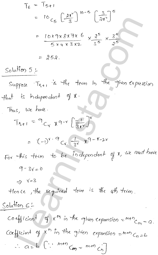 RD Sharma Class 11 Solutions Chapter 18 Binomial Theorem VSAQ 1.3