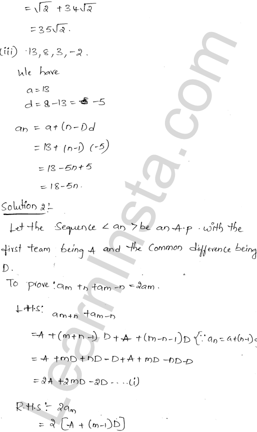 RD Sharma Class 11 Solutions Chapter 19 Arithmetic Progressions Ex 19.2 1.2