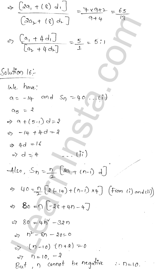 RD Sharma Class 11 Solutions Chapter 19 Arithmetic Progressions Ex 19.4 1.17