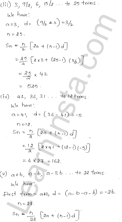 RD Sharma Class 11 Solutions Chapter 19 Arithmetic Progressions Ex 19.4 1.2