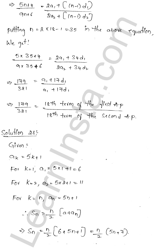 RD Sharma Class 11 Solutions Chapter 19 Arithmetic Progressions Ex 19.4 1.27
