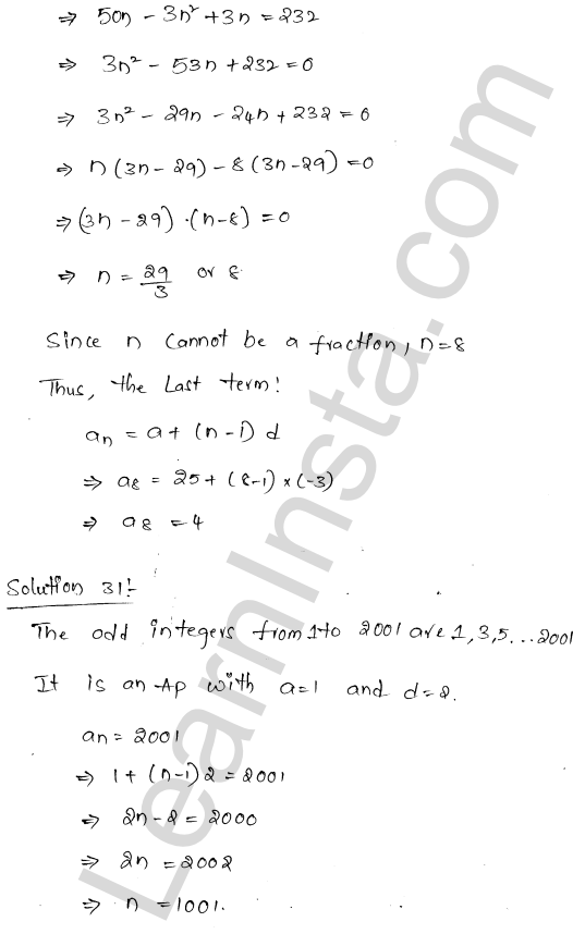 RD Sharma Class 11 Solutions Chapter 19 Arithmetic Progressions Ex 19.4 1.29