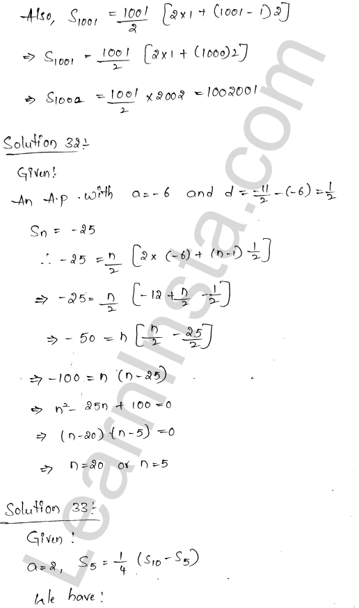 RD Sharma Class 11 Solutions Chapter 19 Arithmetic Progressions Ex 19.4 1.30