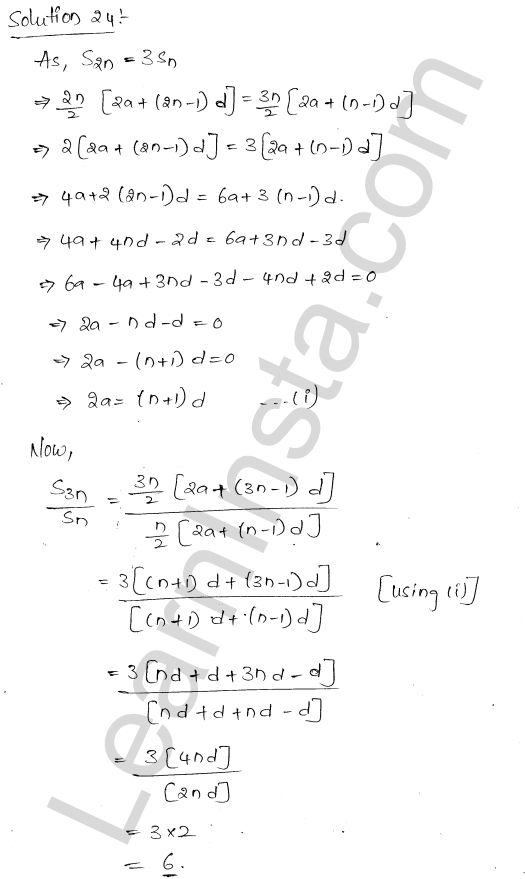 RD Sharma Class 11 Solutions Chapter 19 Arithmetic Progressions MCQ 1.19