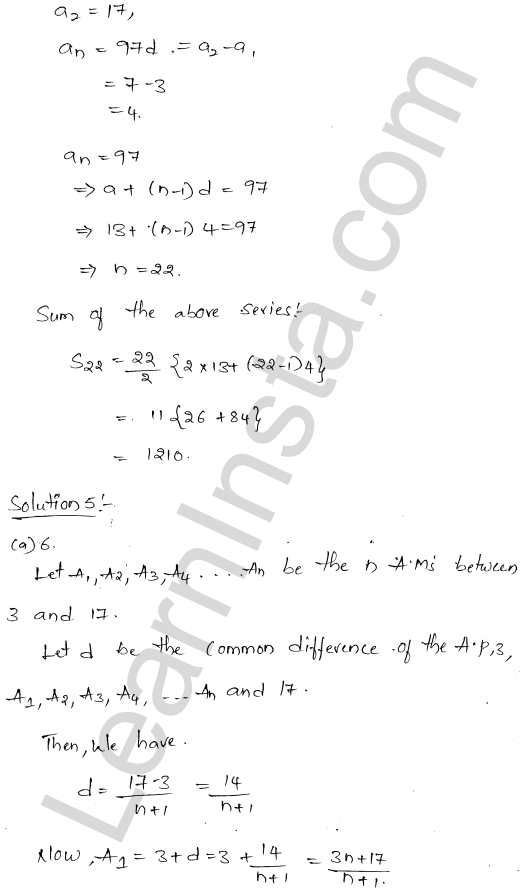 RD Sharma Class 11 Solutions Chapter 19 Arithmetic Progressions MCQ 1.3