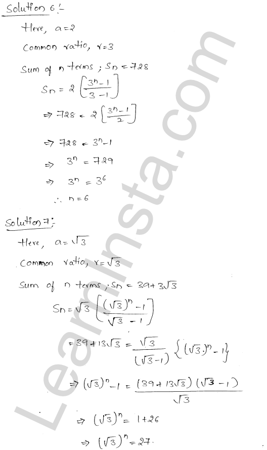 RD Sharma Class 11 Solutions Chapter 20 Geometric Progressions Ex 20.3 1.10