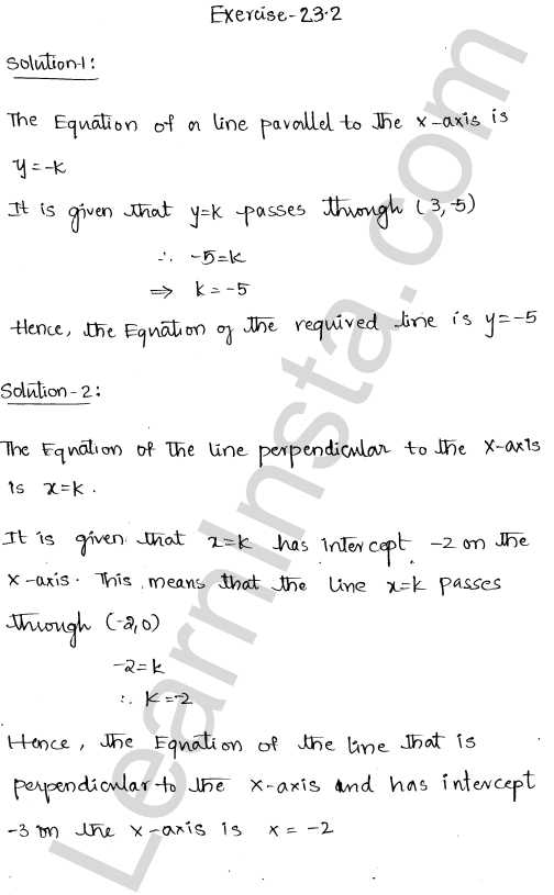 RD Sharma Class 11 Solutions Chapter 23 The Straight Lines Ex 23.2 1.1