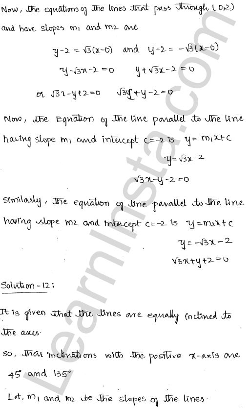RD Sharma Class 11 Solutions Chapter 23 The Straight Lines Ex 23.4 1.10