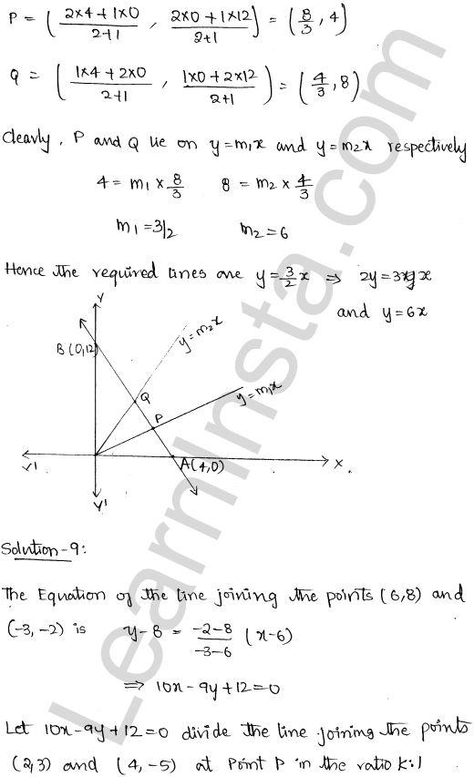 RD Sharma Class 11 Solutions Chapter 23 The Straight Lines Ex 23.5 1.11