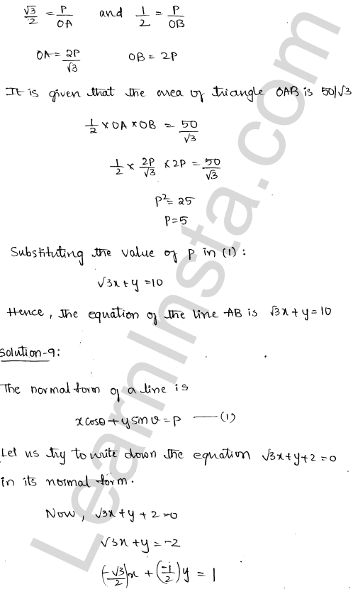 RD Sharma Class 11 Solutions Chapter 23 The Straight Lines Ex 23.7 1.9