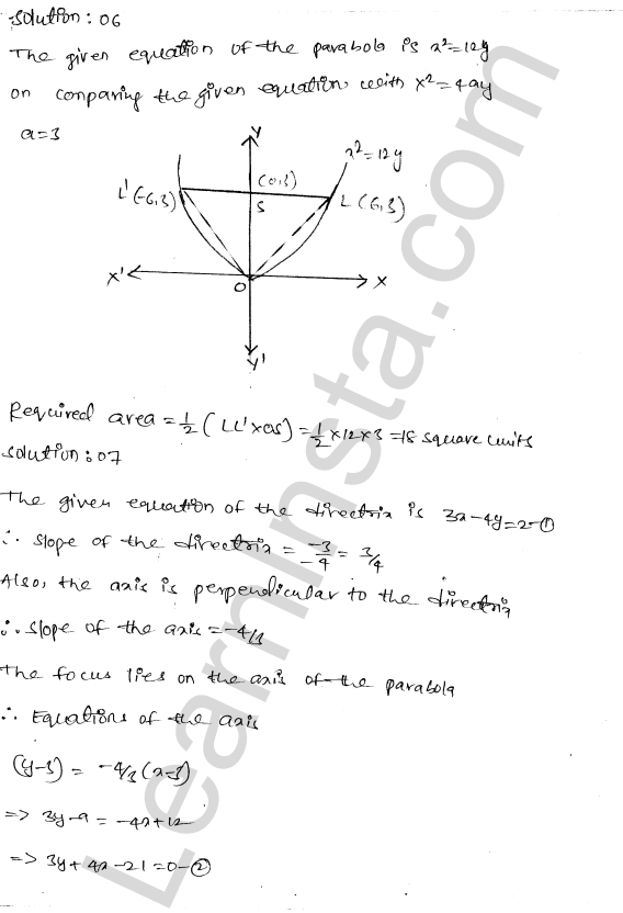 RD Sharma Class 11 Solutions Chapter 25 Parabola Ex 25.1 1.19