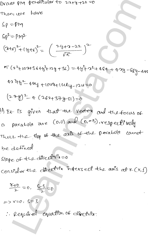 RD Sharma Class 11 Solutions Chapter 25 Parabola Ex 25.1 1.6