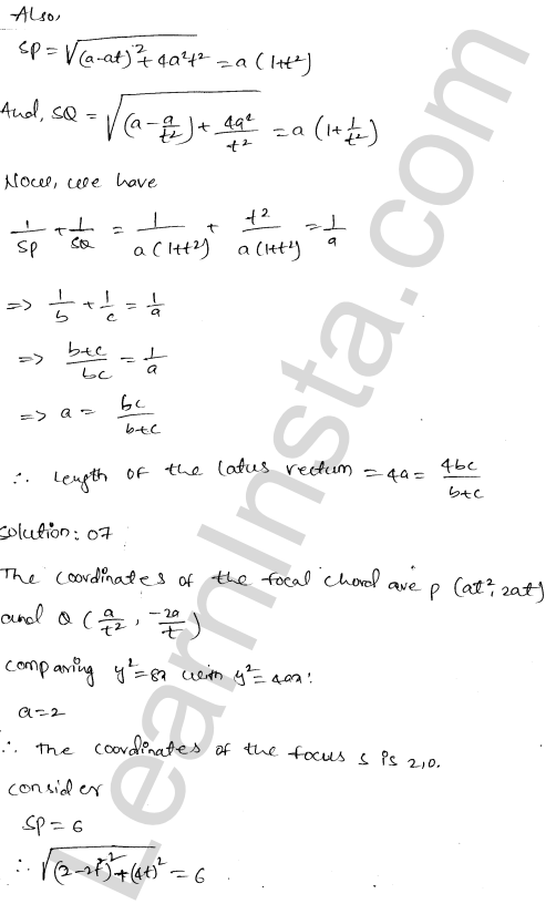 RD Sharma Class 11 Solutions Chapter 25 Parabola VSAQ 1.5