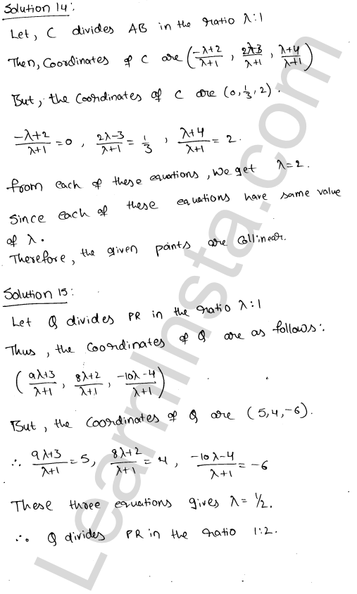 RD Sharma Class 11 Solutions Chapter 28 Introduction to 3D coordinate geometry Ex 28.3 13