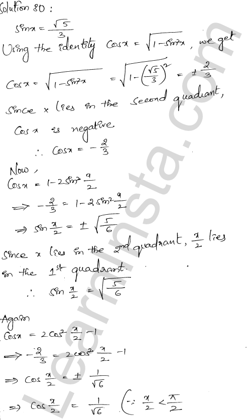RD Sharma Class 11 Solutions Chapter 9 Trigonometric Ratios of Multiple and Submultiple Angles Ex 9.1 1.23