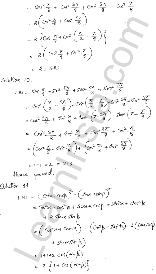 RD Sharma Class 11 Solutions Chapter 9 Trigonometric Ratios of Multiple and Submultiple Angles Ex 9.1 1.5