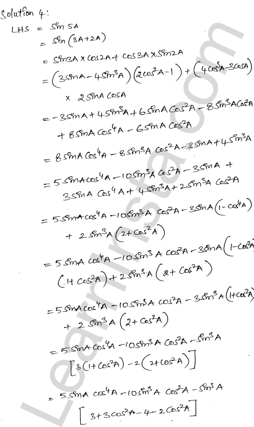 RD Sharma Class 11 Solutions Chapter 9 Trigonometric Ratios of Multiple and Submultiple Angles Ex 9.2 1.3