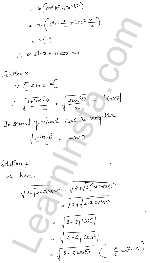RD Sharma Class 11 Solutions Chapter 9 Trigonometric Ratios of Multiple and Submultiple Angles VSAQ 1.2