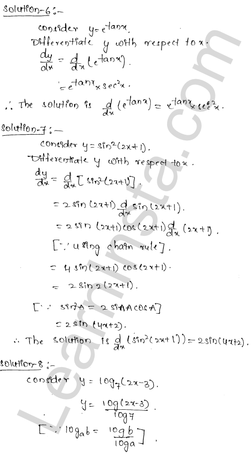RD Sharma Class 12 Solutions Chapter 11 Differentiation Ex 11.2 1.3