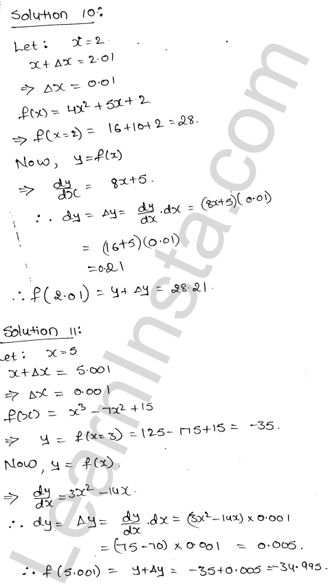 RD Sharma Class 12 Solutions Chapter 14 Differentials Errors and Approximations Ex 14.1 1.30
