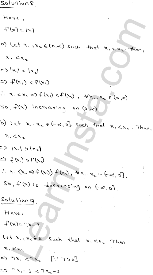 RD Sharma Class 12 Solutions Chapter 17 Increasing and Decreasing Functions Ex 17.1 1.6