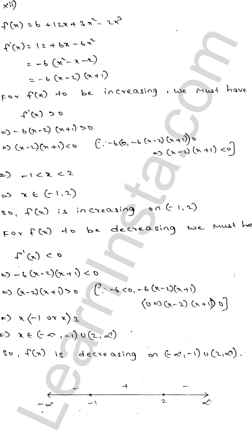 RD Sharma Class 12 Solutions Chapter 17 Increasing and Decreasing Functions Ex 17.2 1.12