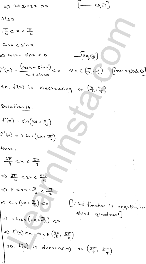 RD Sharma Class 12 Solutions Chapter 17 Increasing and Decreasing Functions Ex 17.2 1.38