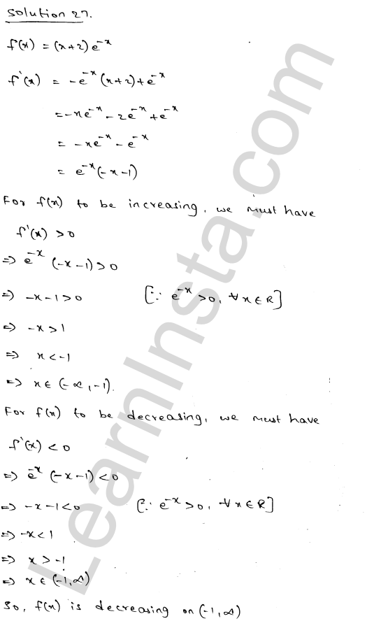 RD Sharma Class 12 Solutions Chapter 17 Increasing and Decreasing Functions Ex 17.2 1.46