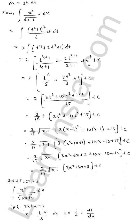RD Sharma Class 12 Solutions Chapter 19 Indefinite Integrals Ex 19.10 1.2
