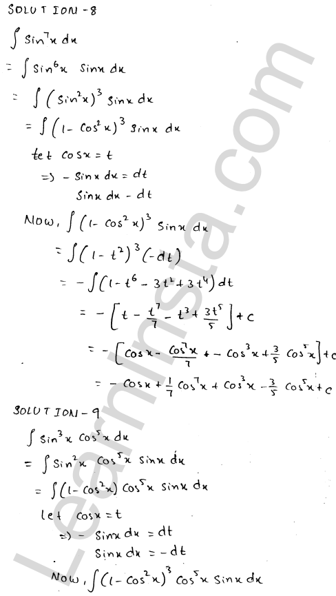 RD Sharma Class 12 Solutions Chapter 19 Indefinite Integrals Ex 19.12 1.5